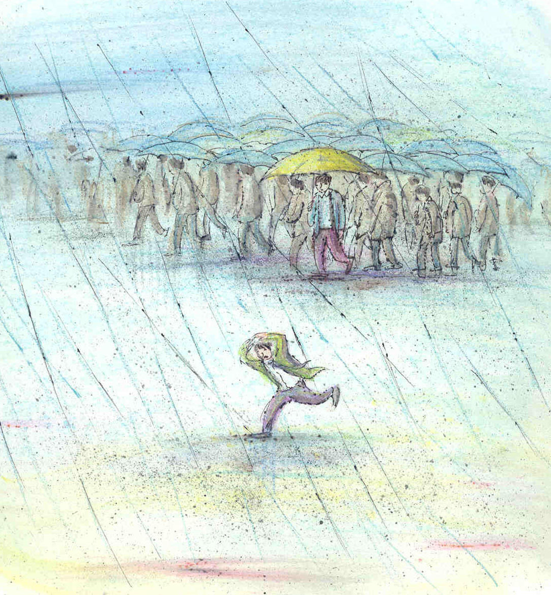 우산속 이미지